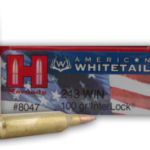Hornady American Whitetail Ammunition 243 Winchester 100 Grain Interlock Spire Point Boat Tail Box of 20