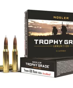 Nosler Trophy Grade Ammunition 7mm-08 Remington 140 Grain AccuBond Box of 20