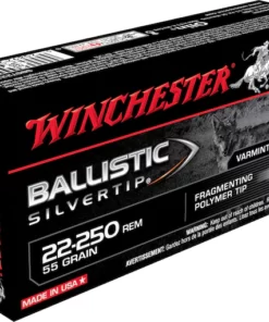 Winchester Ballistic Silvertip Varmint Ammunition 22-250 Remington 55 Grain Fragmenting Polymer Tip