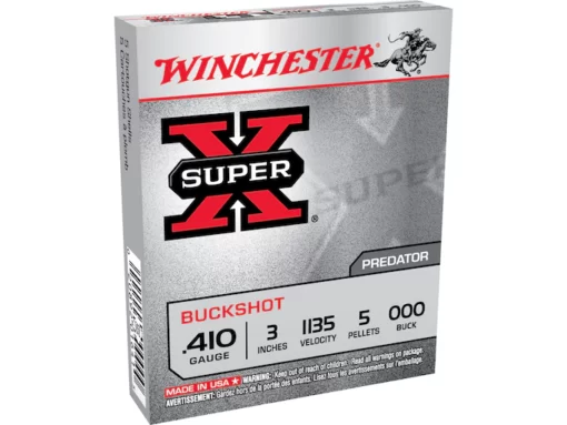 Winchester Super-X Ammunition 410 Bore 3" 000 Buckshot 5 Pellets Box of 5