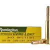 Remington Core-Lokt Ammunition 303 British 180 Grain Core-Lokt Soft Point Box of 20