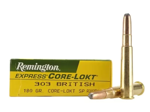 Remington Core-Lokt Ammunition 303 British 180 Grain Core-Lokt Soft Point Box of 20