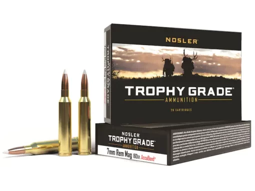 Nosler Trophy Grade Ammunition 7mm Remington Magnum 160 Grain AccuBond Box of 20