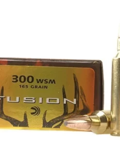 Federal Fusion Ammunition 300 Winchester Short Magnum (WSM) 165 Grain Bonded Spitzer Boat Tail Box of 20