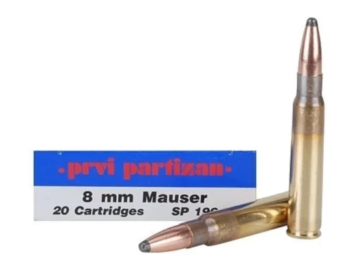 Prvi Partizan Ammunition 8x57mm JS Mauser (8mm Mauser) 196 Grain Soft Point Box of 20