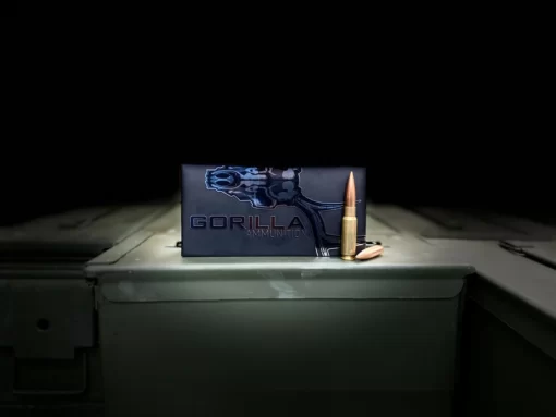 Gorilla, 8.6 Blackout, 300gr Sierra MatchKing Subsonic Ammunition – 20 Round Box – For 8″ or 12″ Barrel