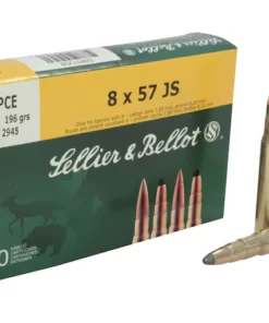 Sellier & Bellot Ammunition 8x57mm JS Mauser (8mm Mauser) 196 Grain Soft Point Cutted Edge Box of 20