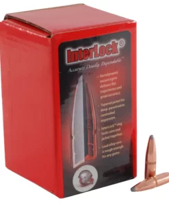 Hornady InterLock Bullets 243 Caliber, 6mm (243 Diameter) 100 Grain Boat Tail Spire Point Box of 100