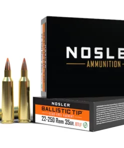 Nosler BT Varmint Ammunition 22-250 Remington 35 Grain Ballistic Tip Varmint Lead-Free Box of 20