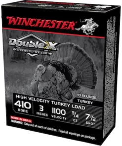 Winchester Double-X Diamond Grade Turkey Ammunition 410 Bore 3" 3/4 oz #7-1/2 Copper Plated Shot Box of 10