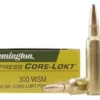 Remington Core-Lokt Ammunition 300 Winchester Short Magnum (WSM) 150 Grain Core-Lokt Pointed Soft Point Box of 20