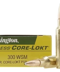 Remington Core-Lokt Ammunition 300 Winchester Short Magnum (WSM) 150 Grain Core-Lokt Pointed Soft Point Box of 20