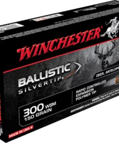 Winchester Ballistic Silvertip Ammunition 300 Winchester Short Magnum (WSM) 150 Grain Rapid Controlled Expansion Polymer Tip Box of 20