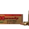 Hornady Varmint Express Ammunition 22-250 Remington 55 Grain V-MAX Polymer Tip Box of 20