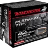 Winchester Ammunition 454 Casull 260 Grain Platinum Tip Hollow Point Box of 20