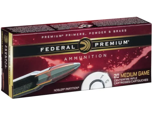 Federal Premium Ammunition 300 Winchester Short Magnum (WSM) 180 Grain Nosler Partition Box of 20