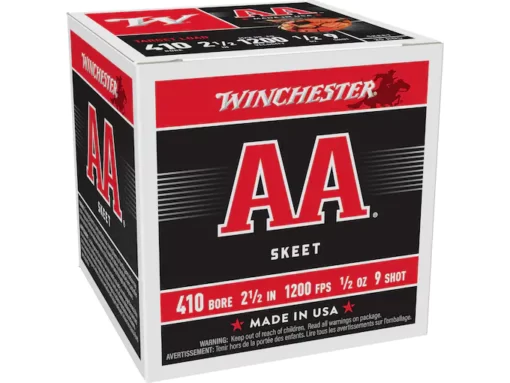 Winchester AA Target Ammunition 410 Bore 2-1/2" 1/2 oz #9 Shot Box of 25