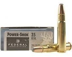 Federal Power-Shok Ammunition 35 Remington 200 Grain Round Nose Soft Point Box of 20