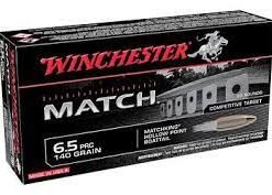 Winchester Match Ammunition 6.5 PRC 140 Grain Sierra MatchKing Hollow Point Boat Tail