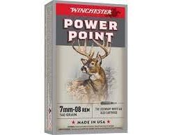 Winchester Power Point Ammunition 7mm-08 Remington 140 Grain Power-Point Box of 20