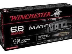 Winchester Match Ammunition 6.8 Western 170 Grain Hollow Point Boat Tail