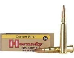 Hornady Custom Ammunition 303 British 150 Grain InterLock Spire Point Box of 20