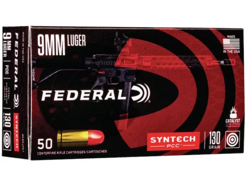 Federal Syntech PCC Ammunition 9mm Luger 130 Grain Total Synthetic Jacket