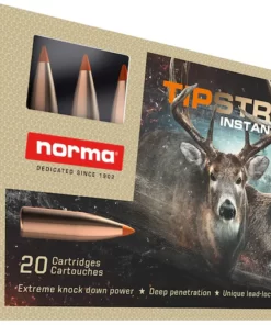 Norma TipStrike Ammunition 6.5 Creedmoor 140 Grain Polymer Tip Box of 20