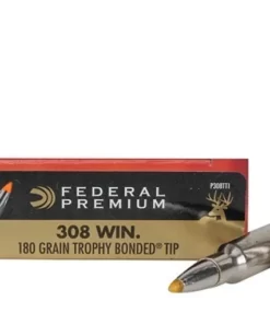 Federal Premium Ammunition 308 Winchester 180 Grain Trophy Bonded Tip Box of 20