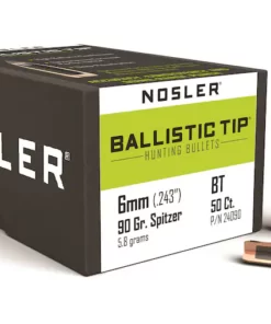 Nosler Ballistic Tip Hunting Bullets Spitzer Boat Tail Box of 50