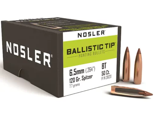 Nosler Ballistic Tip Hunting Bullets Spitzer Boat Tail Box of 50