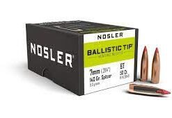 Nosler Ballistic Tip Hunting Bullets Spitzer Boat Tail Box of 50